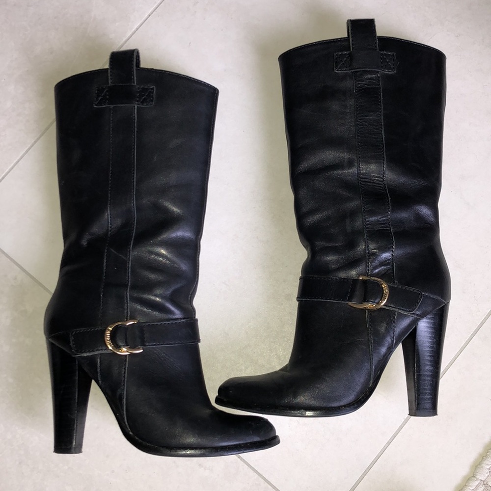 Ralph Lauren Leather heeled boots. Size 6